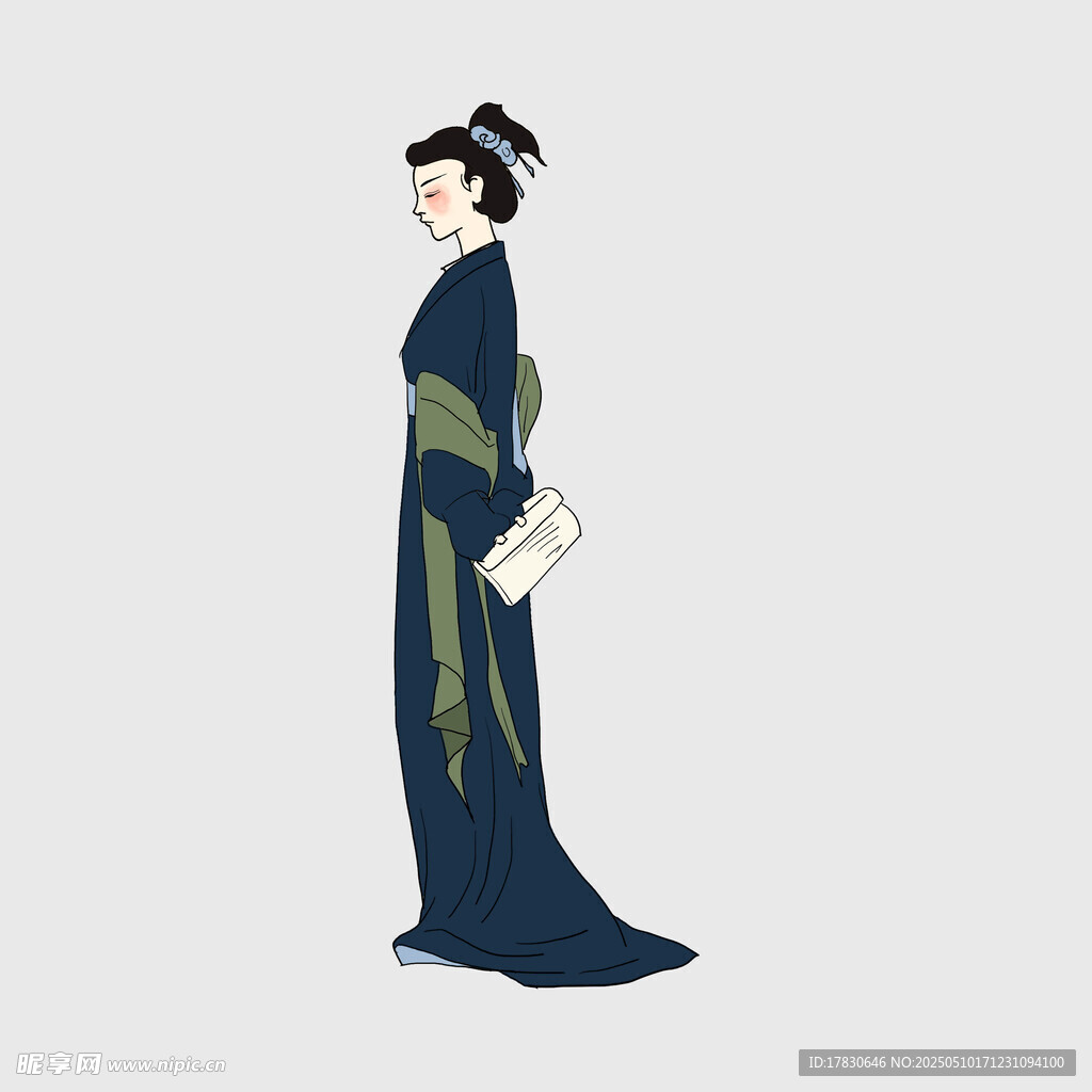 身着和服的优雅日本女子