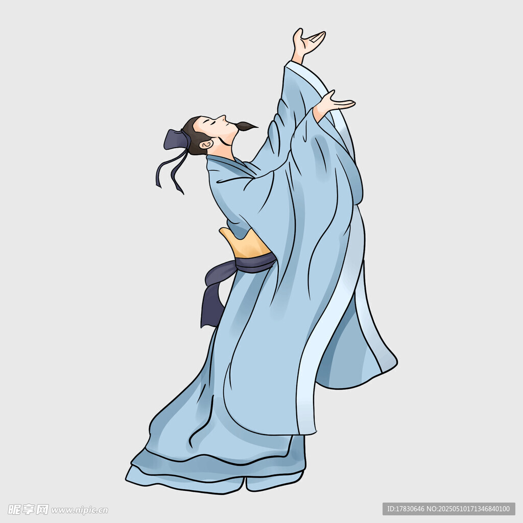 古装女子优雅起舞