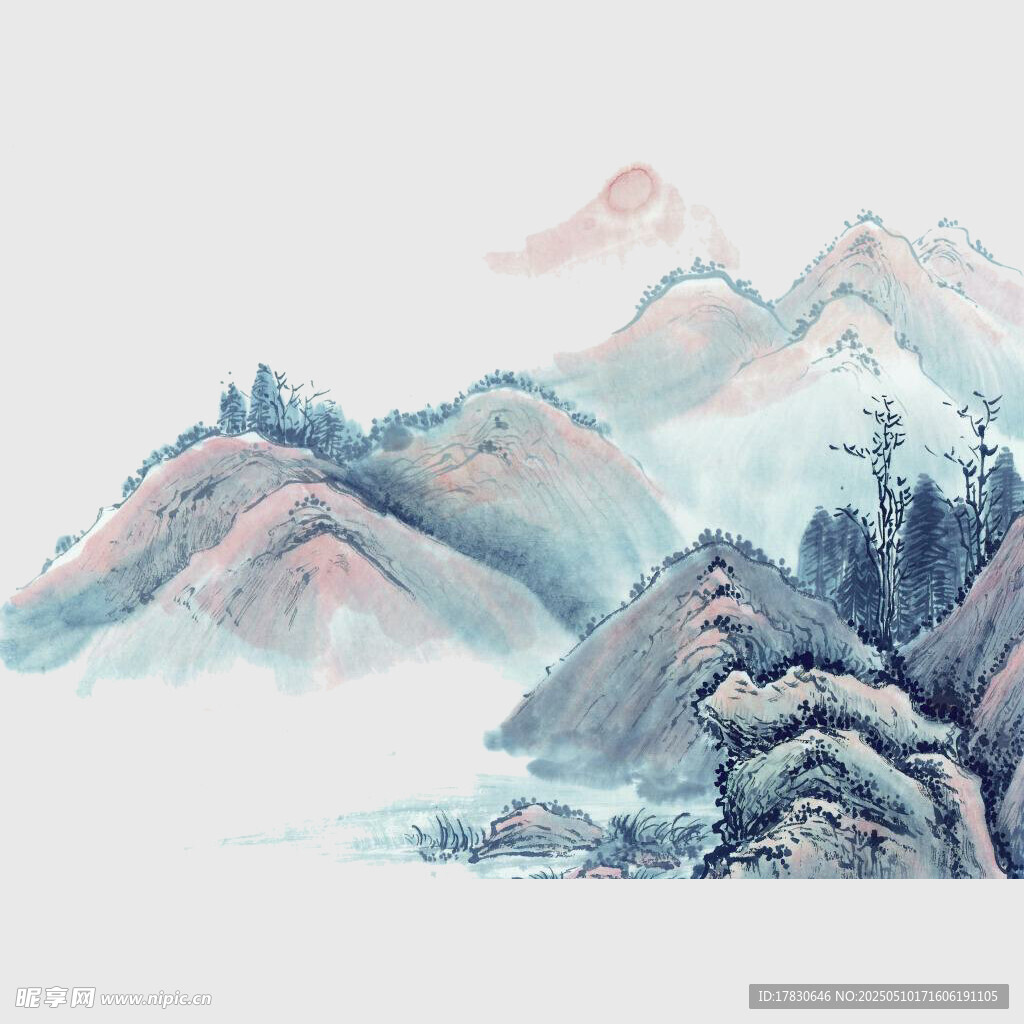 水墨山水意境图