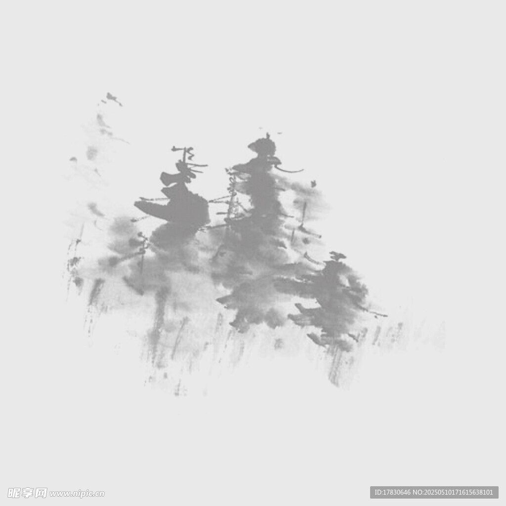 水墨写意山林景
