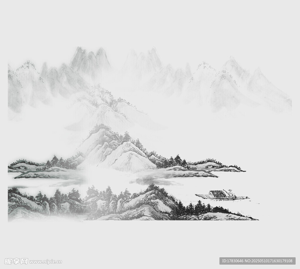 水墨山水意境图