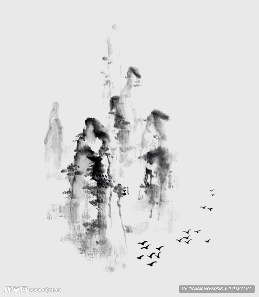 水墨山水意境图
