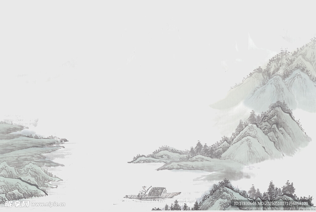 水墨山水意境图