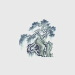 水墨风古树图案