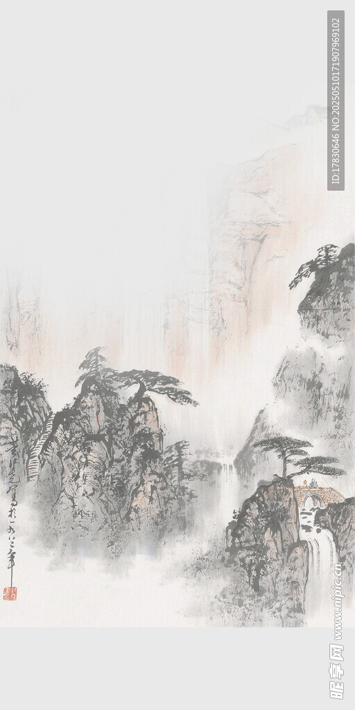 水墨山水意境图