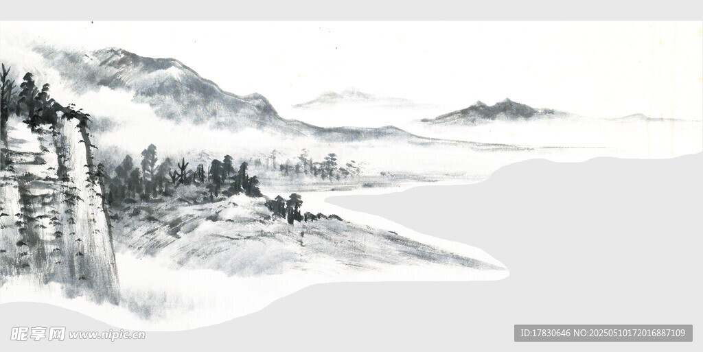 水墨山水意境图