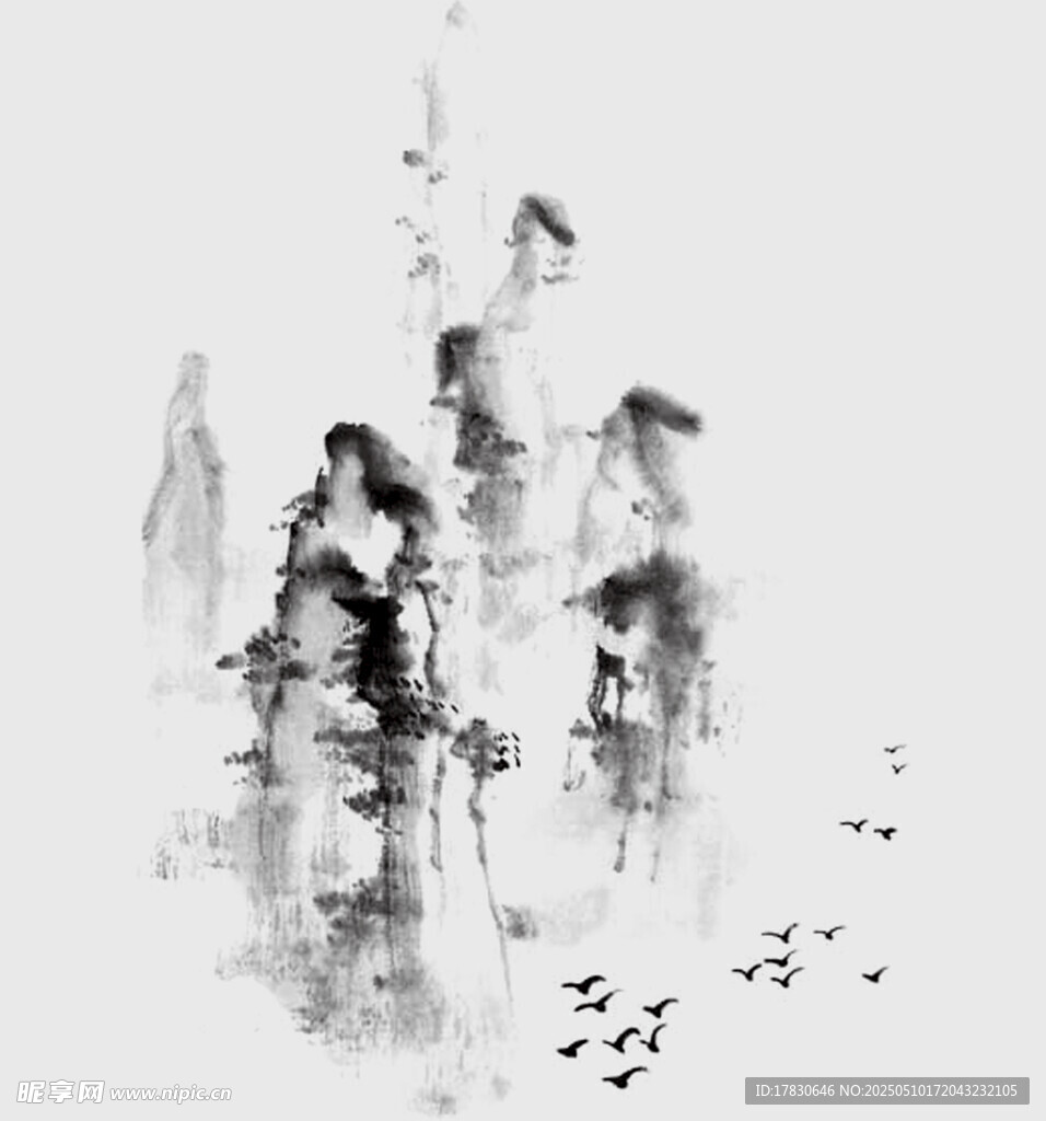 水墨山水意境图