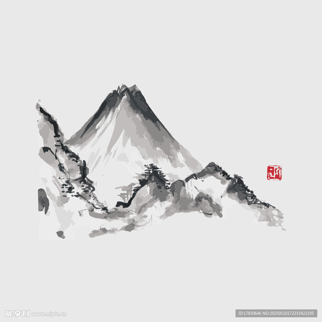 水墨山水意境图