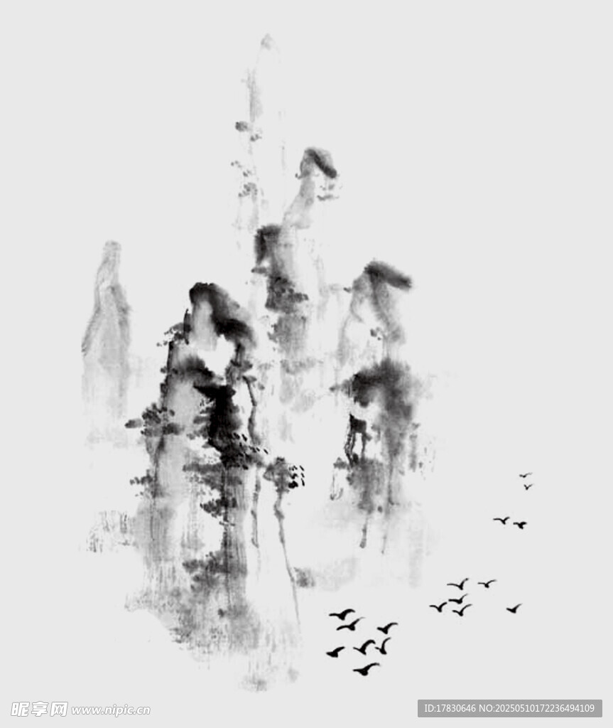 水墨山水意境图