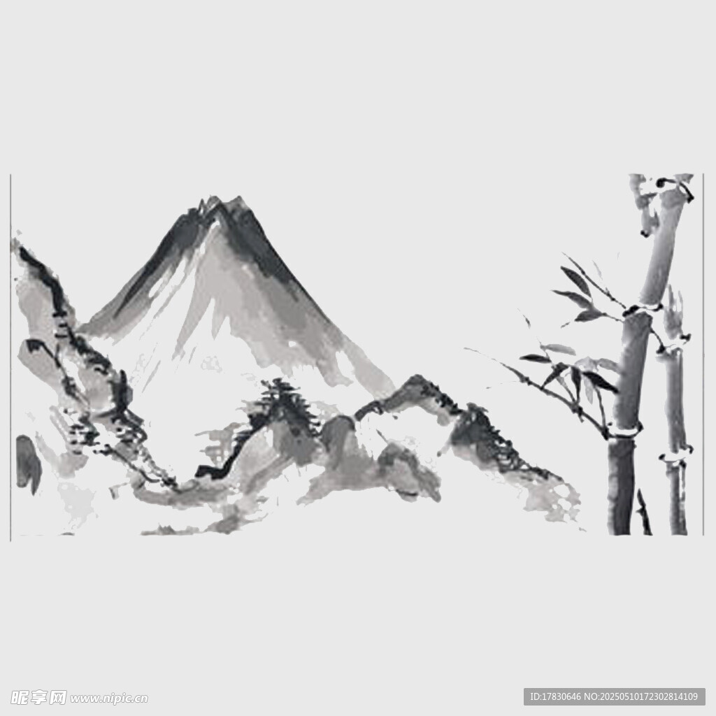 水墨山水意境图
