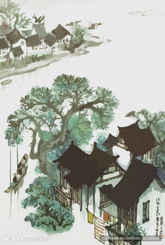 江南水乡古村落景致