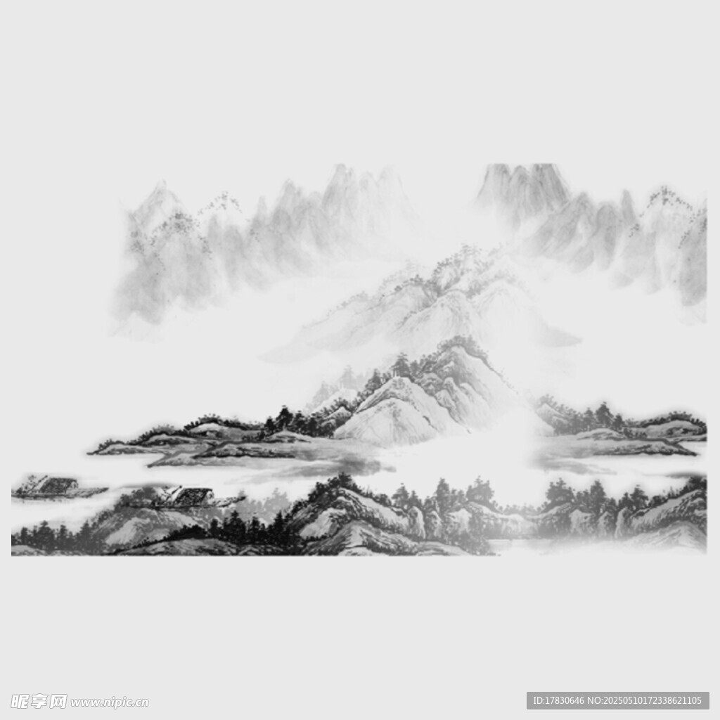水墨山水意境图