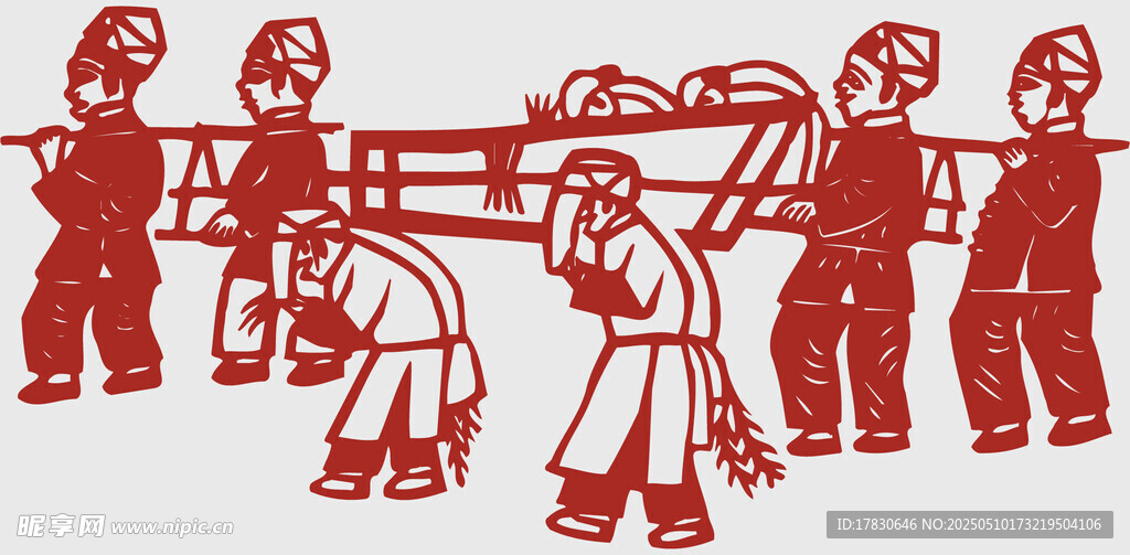 古代抬轿场景图