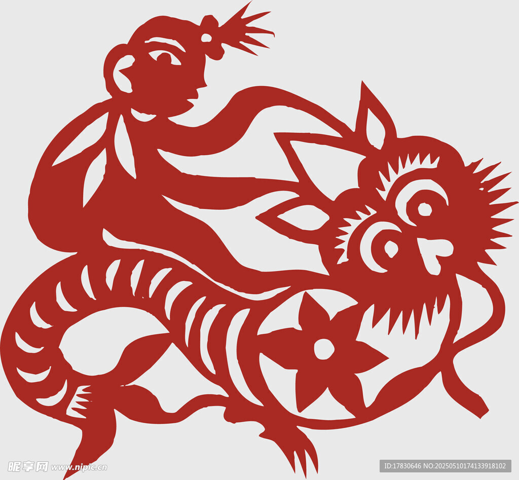 剪纸艺术 猴与龙的灵动造型