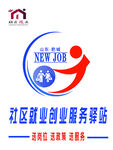 社区微业 社区就业服务驿站标志