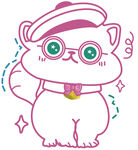 戴帽眼镜猫卡通形象