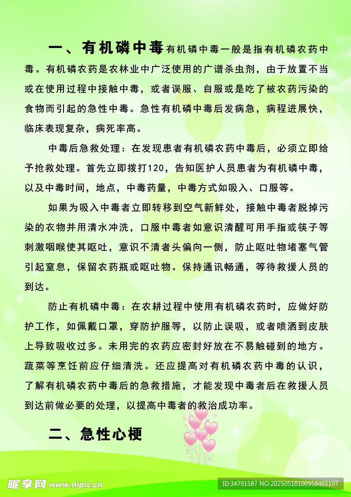 绿色背景文字内容展示