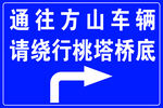 方山车辆通行指示路标