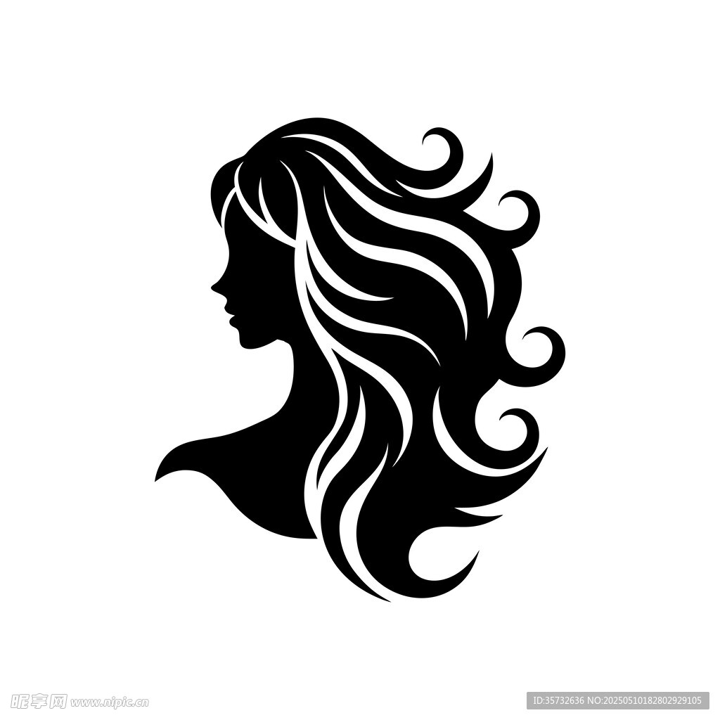 女性头像剪影