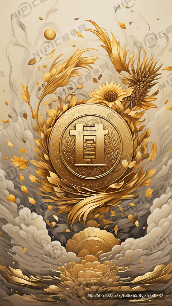 黄金 元宝 大鹏 太阳 福字
