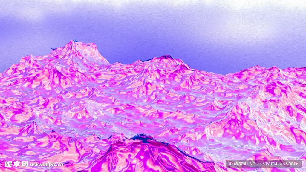 梦幻粉色地貌景观