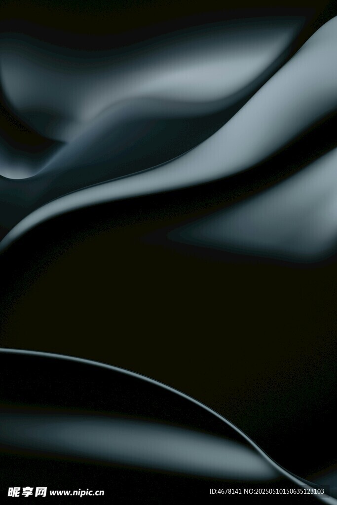 黑色丝绸质感流动画面