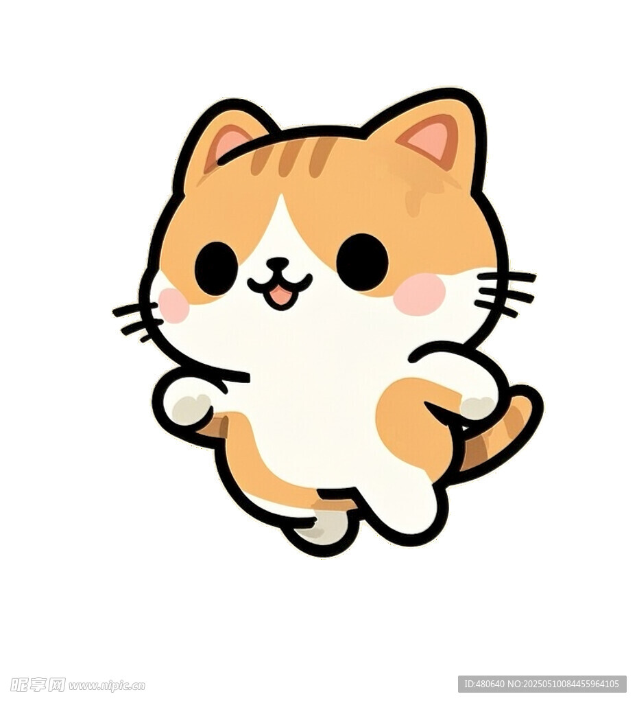 卡通猫咪简笔画