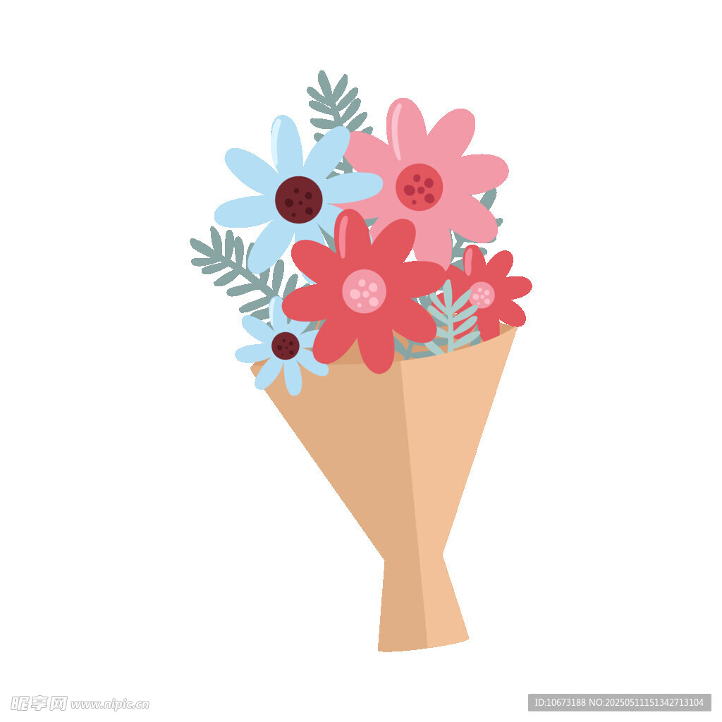 手绘花束插画