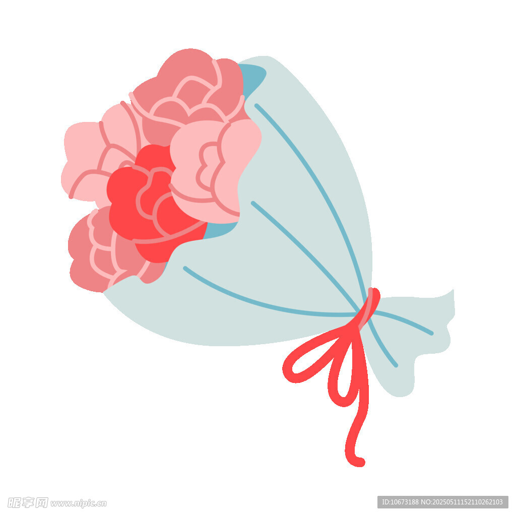 粉色花束插画