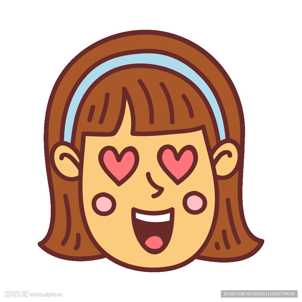爱心眼女孩头像