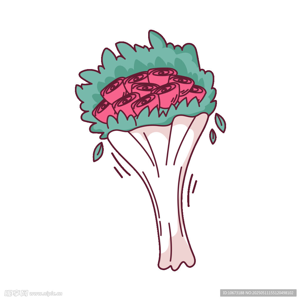 卡通西兰花插画
