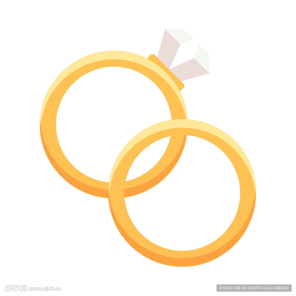 金色钻石婚戒