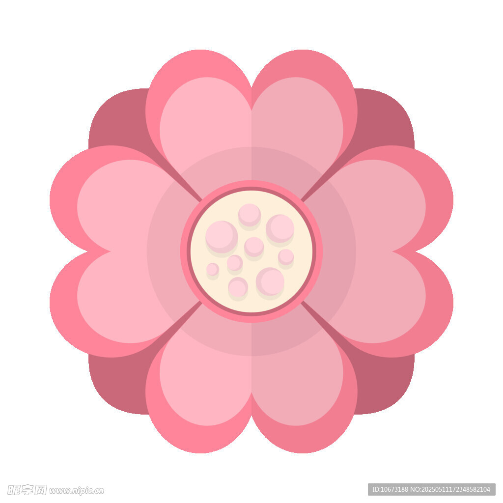 粉色花朵图案设计元素