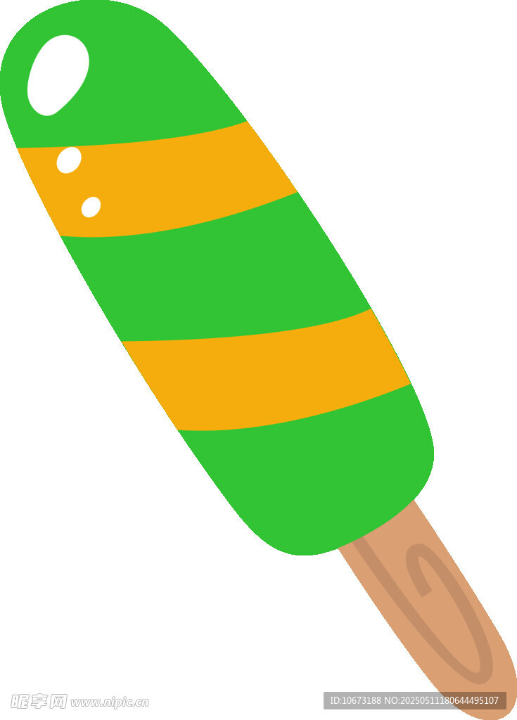 多彩条纹冰棍插画