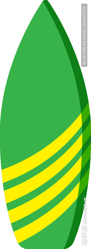 绿色条纹冲浪板