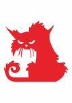 红色卡通猫咪形象