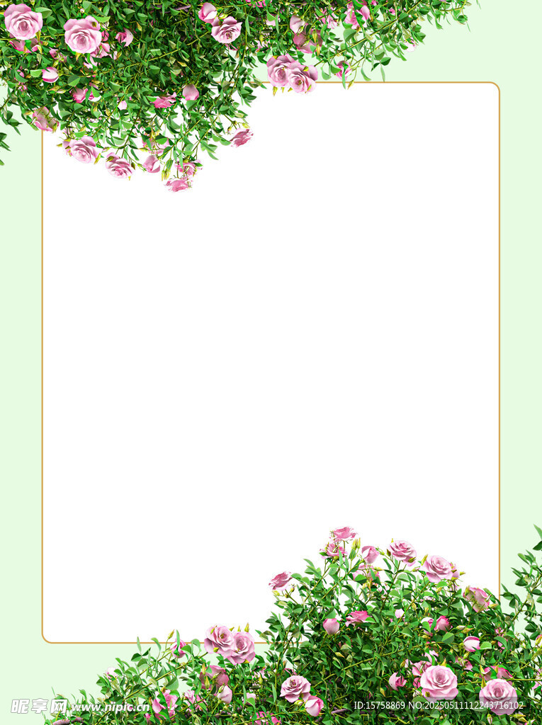 花卉边框背景