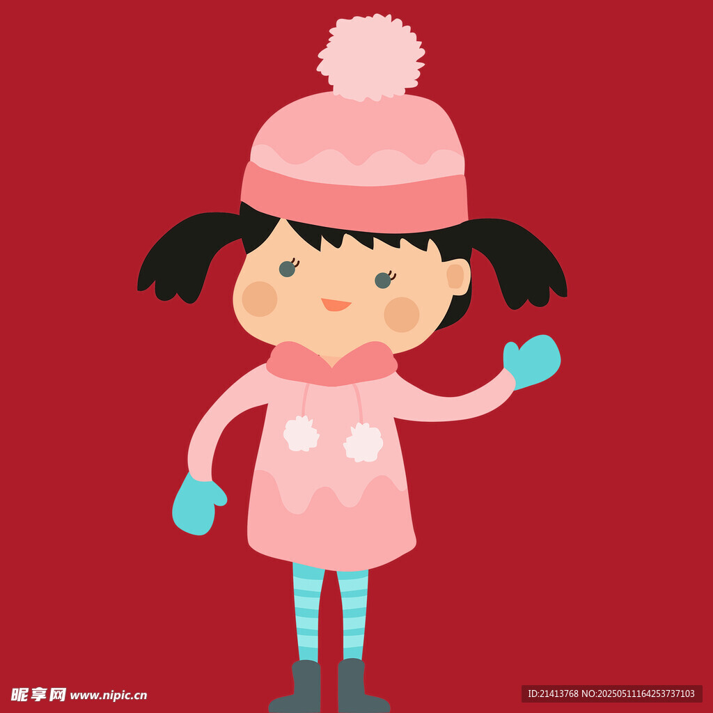 冬日可爱小女孩