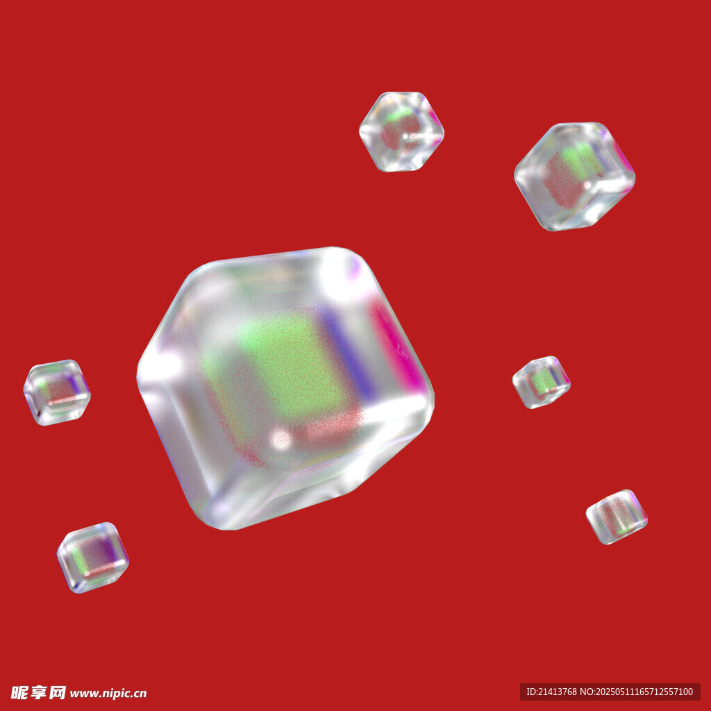 透明立体宝石