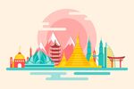 城市背景插图