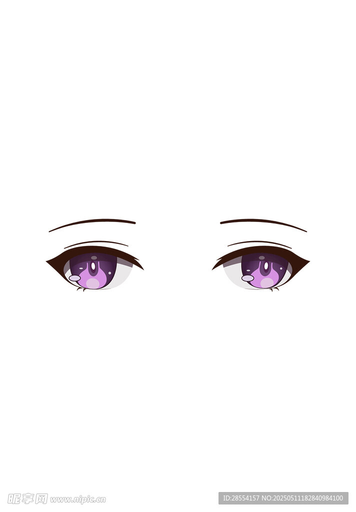 二次元卡通眼睛矢量