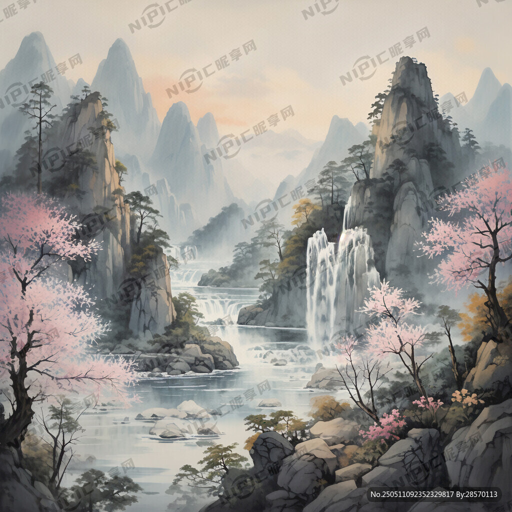 青山绿水松柏