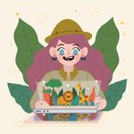 卡通女孩插图