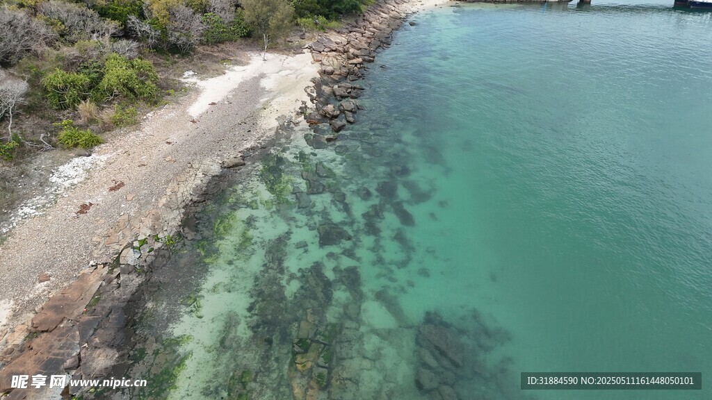 美丽海滨风光俯瞰图