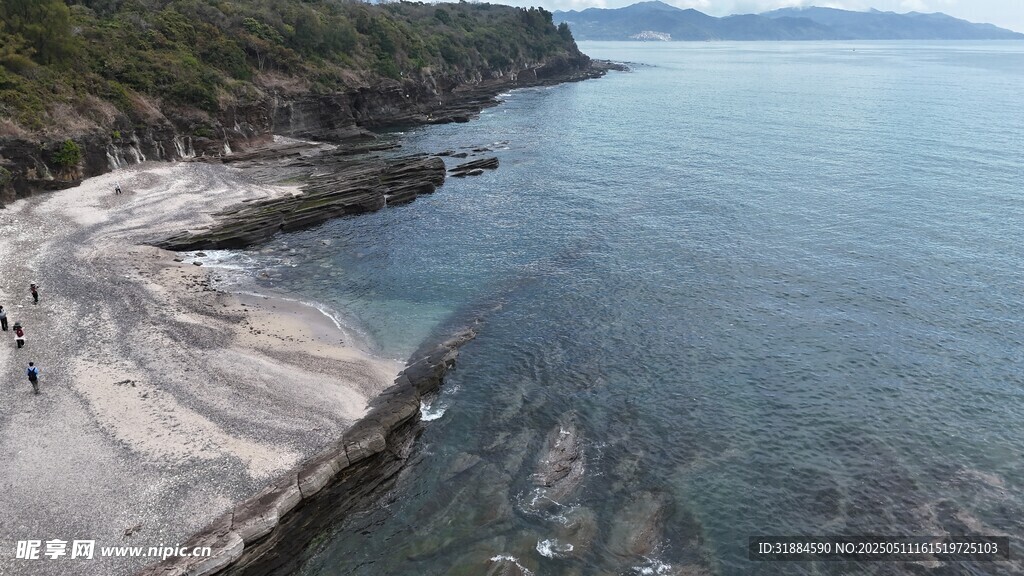 海岸风光 宁静的蓝色海域