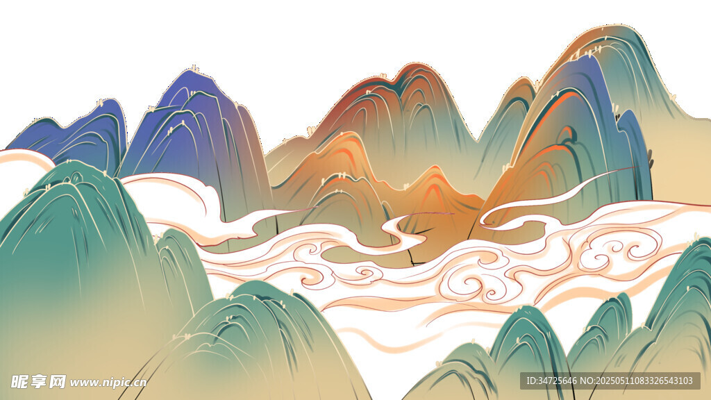 水墨山川图
