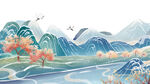 水墨山水风景图