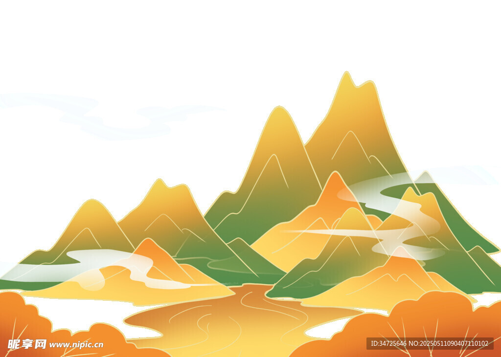 秋日山峦美景