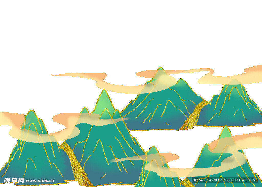 青山蜿蜒云雾绕
