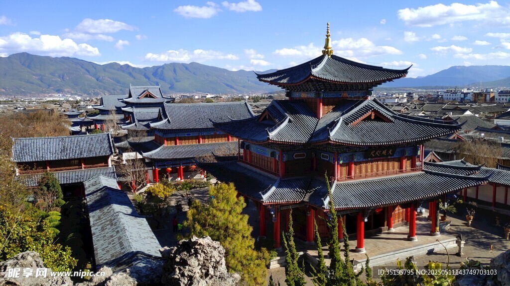 中式古建筑群风景